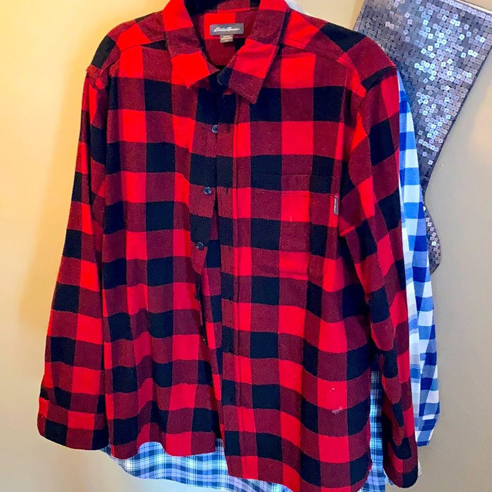 Eddie Bauer red and black flannel